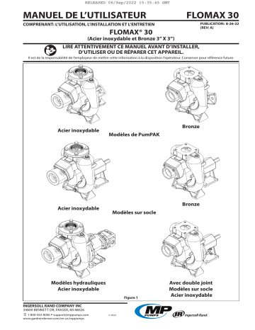 MP Pumps FLOMAX 30 Acier Inoxydable et Bronze Manuel utilisateur | Fixfr