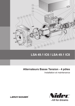 Leroy-Somer LSA 49.1 IC6 / LSA 49.1 IC8 Air/air or air/water heat exchanger Manuel utilisateur