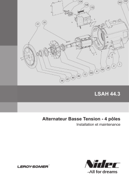 Leroy-Somer LSAH 44.3 Low voltage alternator - Air/water heat exchanger Manuel utilisateur
