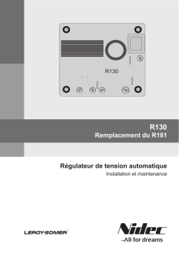 Leroy-Somer R130 Analog AVR Manuel utilisateur