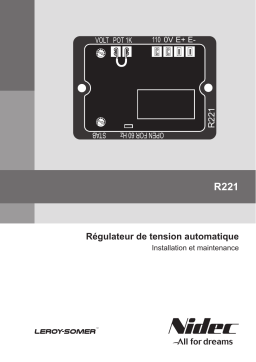 Leroy-Somer R221 Analog AVR Manuel utilisateur