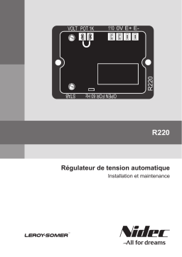 Leroy-Somer R220 Analog AVR Manuel utilisateur