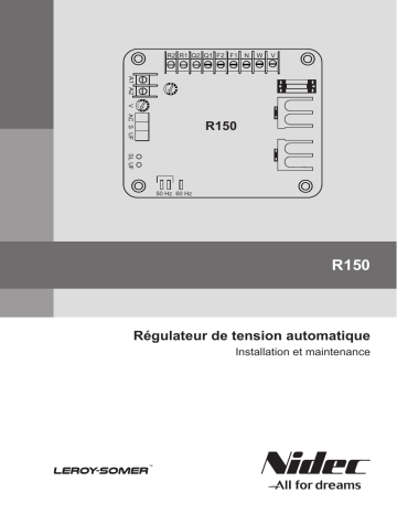 Leroy-Somer R150 Analog AVR Manuel utilisateur | Fixfr