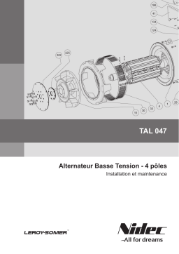 Leroy-Somer TAL 047 Low voltage alternator Manuel utilisateur