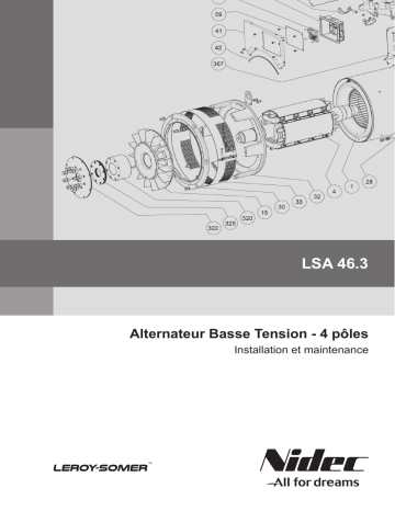 Leroy-Somer LSA 46.3 Low voltage alternator Manuel utilisateur | Fixfr