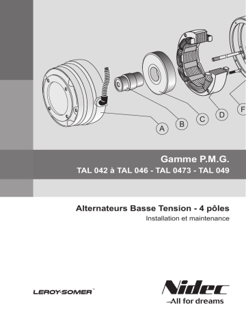 Leroy-Somer PMG for TAL alternators TAL 042/044/046/0473/049 Manuel utilisateur | Fixfr