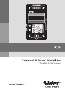 Leroy-Somer R250 Analog AVR Manuel utilisateur