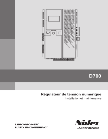 Leroy-Somer D700 Digital AVR Manuel utilisateur | Fixfr