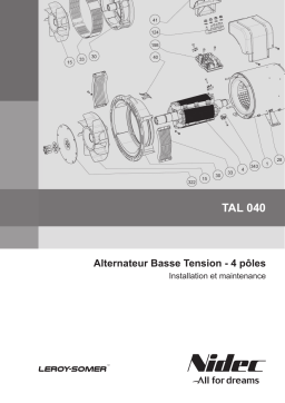 Leroy-Somer TAL 040 Low voltage alternator Manuel utilisateur