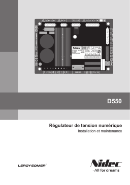 Leroy-Somer D550 Digital AVR Manuel utilisateur