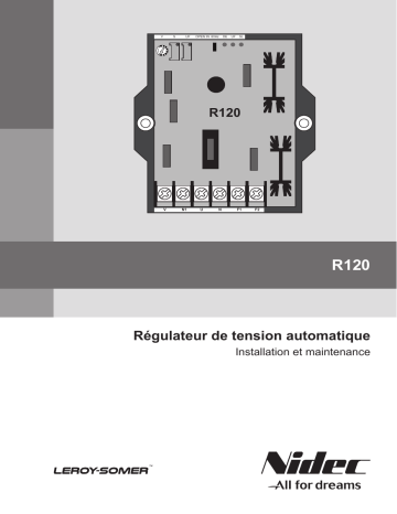 Leroy-Somer R120 Analog AVR Manuel utilisateur | Fixfr