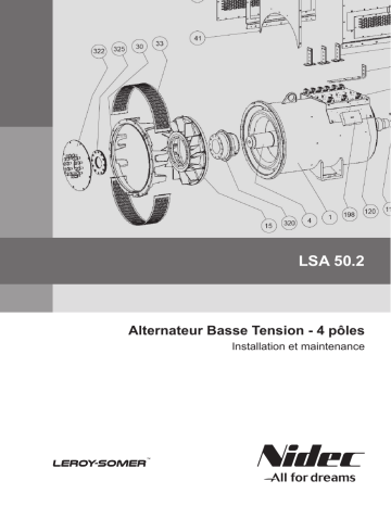 Leroy-Somer LSA 50.2 Low voltage alternator Manuel utilisateur | Fixfr