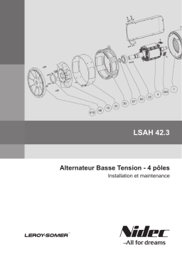 Leroy-Somer LSAH 42.3 Low voltage alternateur - Air/water heat exchanger Manuel utilisateur