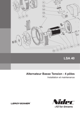 Leroy-Somer LSA 40 Low voltage alternator Manuel utilisateur