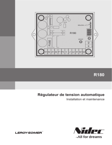 Leroy-Somer R180 Analog AVR Manuel utilisateur | Fixfr