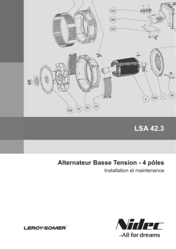 Leroy-Somer LSA 42.3 Low voltage alternator Manuel utilisateur