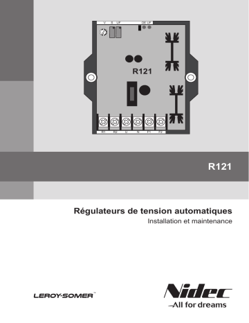 Leroy-Somer R121 Analog AVR Manuel utilisateur | Fixfr