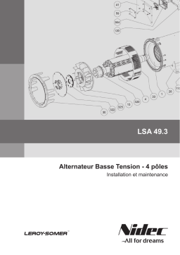 Leroy-Somer LSA 49.3 Low voltage alternator Manuel utilisateur