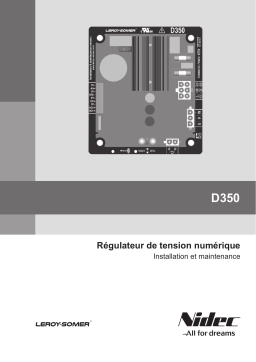 Leroy-Somer D350 Digital AVR Manuel utilisateur