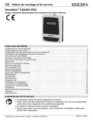 GOK SmartBox 4 BASIC PRO Mode d'emploi | Fixfr