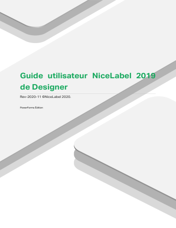 NiceLabel 2019 Designer Pro / PowerForms Mode d'emploi | Fixfr