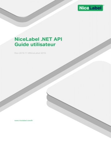 NiceLabel 2019 .NET API Mode d'emploi | Fixfr