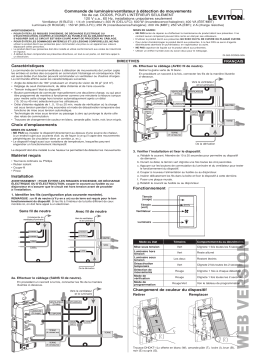 Leviton DOD05-1LW Decora In-Wall Combination Occupancy Sensor Manuel utilisateur