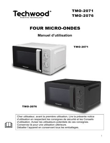 Techwood TMO-2076 Micro-Ondes 20L Manuel utilisateur | Fixfr