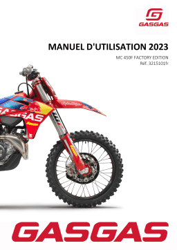 GASGAS MC 450F Factory Edition 2023 Manuel du propriétaire