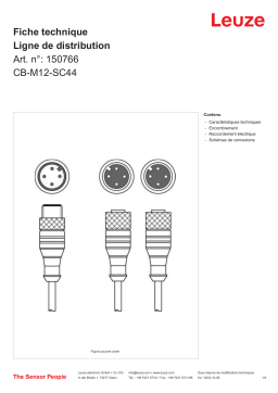 Leuze CB-M12-SC44 Verteilerleitung Manuel utilisateur