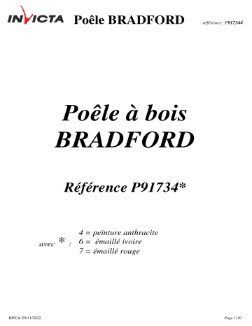 Invicta Bradford Cast Iron Stove spécification | Fixfr