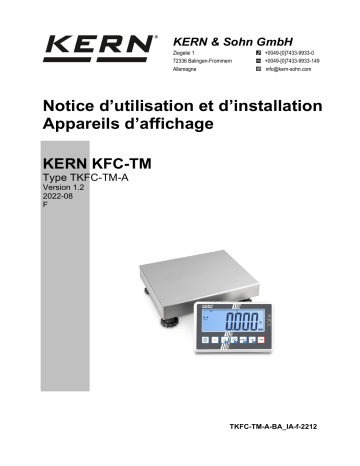 KERN TIFB 30K-3-B Installation manuel | Fixfr