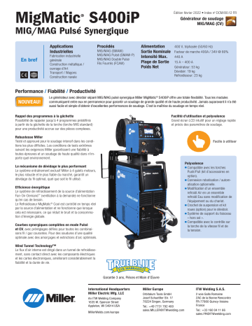 Miller MigMatic® S400iP spécification | Fixfr