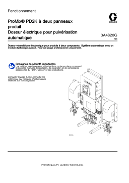 Graco 3A4820G, ProMix® PD2K à deux panneaux produitDoseur électrique pour pulvérisation automatique, Fonctionnement, Français Manuel du propriétaire