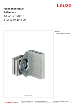 Leuze BTU 934M-D14-90 Reflektor Manuel utilisateur