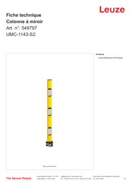 Leuze UMC-1143-S2 Spiegelsäule Manuel utilisateur