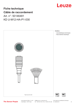 Leuze KD U-M12-HA-P1-030 Anschlussleitung Manuel utilisateur