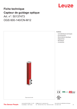 Leuze OGS 600-140/CN-M12 Optischer Spurführungssensor Manuel utilisateur