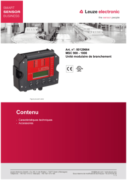 Leuze MSC 900 - 1000 Modulare Anschlusseinheit Manuel utilisateur