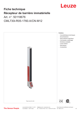 Leuze CML730i-R05-1760.A/CN-M12 Lichtvorhang Empfänger Manuel utilisateur