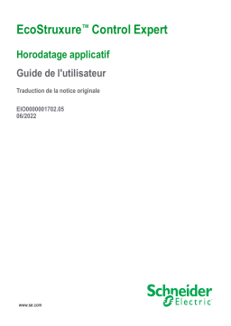 Schneider Electric EcoStruxure™ Control Expert - Horodatage applicatif Mode d'emploi