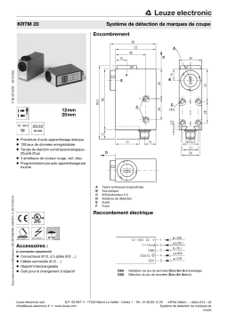 Leuze KRTM 20M/V-12-0004-S12 Kontrasttaster Manuel utilisateur