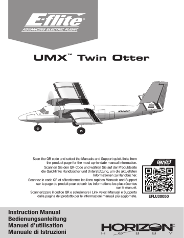 E-flite EFLU30050 UMX Twin Otter BNF Basic Manuel utilisateur | Fixfr