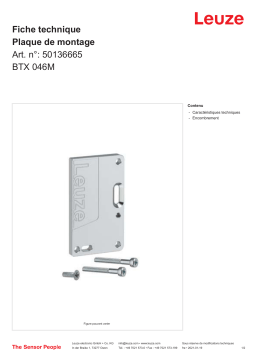 Leuze BTX 046M Montageplatte Manuel utilisateur