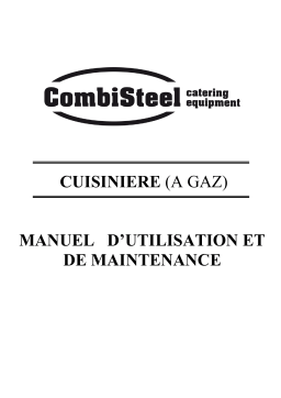 CombiSteel 7178.0420 Base 700 Gas Stove 6 Bu. Manuel utilisateur