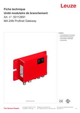 Leuze MA 248i Profinet Gateway Modulare Anschlusseinheit Manuel utilisateur