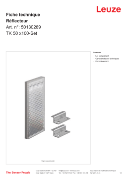 Leuze TK 50 x100-Set Reflektor Manuel utilisateur