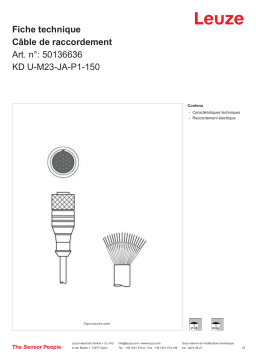 Leuze KD U-M23-JA-P1-150 Anschlussleitung Manuel utilisateur