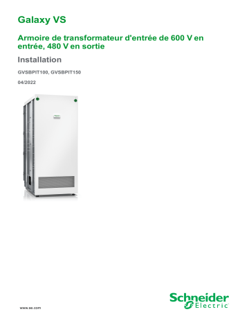 Schneider Electric Galaxy VS Mode d'emploi | Fixfr