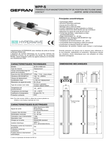 gefran WPP-S Fiche technique | Fixfr